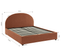 Lit Coffre Olaf Tissu Bouclette Terracotta 160x200 Sommier Inclus