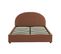 Lit Coffre Olaf Tissu Bouclette Terracotta 160x200 Sommier Inclus