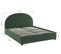 Lit Coffre Olaf Tissu Bouclette Vert Forêt 160x200 Sommier Inclus