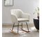 Fauteuil Elsa Tissu Beige Rocking Chair