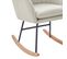 Fauteuil Elsa Tissu Beige Rocking Chair