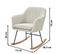 Fauteuil Elsa Tissu Beige Rocking Chair