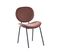 Lot De 2 Chaises Sheila Velours Rose Pieds Métal Noir