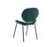 Lot De 2 Chaises Sheila Velours Vert Pieds Métal Noir