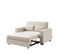 Canapé Droit Lena Convertible Velours Beige 2 Places