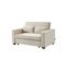 Canapé Droit Lena Convertible Velours Beige 2 Places