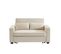 Canapé Droit Lena Convertible Velours Beige 2 Places