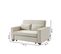 Canapé Droit Lena Convertible Velours Beige 2 Places