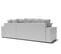 Canapé D'angle Alma Convertible Tissu Gris 4 Places