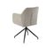 Fauteuil De Table Pivotant Dalston Velours Beige