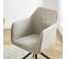 Fauteuil De Table Pivotant Dalston Velours Beige