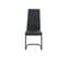 Lot De 4 Chaises Mara Simili Noir Pieds Métal Noir