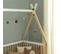 Lit Bébé Tipi Pin Et Blanc 70x140 Sommier Inclus