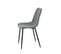 Lot De 4 Chaises Estelle Tissu Gris Clair Pieds Métal Noir