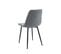 Lot De 4 Chaises Estelle Tissu Gris Clair Pieds Métal Noir