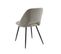 Lot De 2 Chaises Elisabeth Tissu Gris Pieds Métal Noir