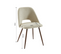 Lot De 2 Chaises Elisabeth Tissu Beige Pieds Effet Chêne