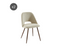 Lot De 2 Chaises Elisabeth Tissu Beige Pieds Effet Chêne