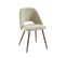 Lot De 2 Chaises Elisabeth Tissu Beige Pieds Effet Chêne