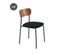 Lot De 4 Chaises Empilables Frida Velours Côtelé Noir Et Métal Noir