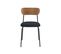 Lot De 4 Chaises Empilables Frida Velours Côtelé Noir Et Métal Noir