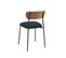 Lot De 4 Chaises Empilables Frida Velours Côtelé Noir Et Métal Noir