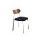 Lot De 4 Chaises Empilables Frida Velours Côtelé Noir Et Métal Noir