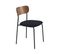 Lot De 4 Chaises Empilables Frida Velours Côtelé Noir Et Métal Noir