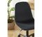 Chaise De Bureau Lena Velours Noir 5 Roulettes