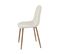 Lot De 4 Chaises Birgit Tissu Bouclette Écru Pieds Bois Clair