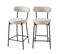 Lot De 2 Tabourets De Bar Noa Tissu Beige