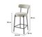 Lot De 2 Tabourets De Bar Noa Tissu Beige