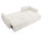 Canapé D'angle Refa Convertible Tissu Bouclette Blanc 4 Places