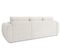 Canapé D'angle Refa Convertible Tissu Bouclette Blanc 4 Places