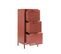 Nino - Petit Meuble De Rangement 3 Tiroirs En Métal Pantone H105cm - Couleur - Terracotta