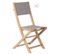 Lot De 2 Chaises De Jardin Rimini En Bois D'acacia Fsc Et Textilène Taupe