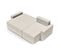 Canapé Angle Max Convertible Velours Beige 4 Places