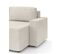 Canapé Angle Max Convertible Velours Beige 4 Places