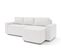 Canapé Angle Max Convertible Tissu Bouclette Blanc 4 Places