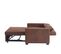 Canapé Droit Eva Convertible Tissu Vintage Marron 2 Places