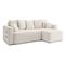 Canapé Angle Mike Convertible Velours Beige 4 Places