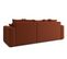 Canapé Angle Mike Convertible Velours Terracotta 4 Places