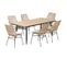 Ensemble Table Alba En Bois D'acacia Fsc Et 6 Chaises De Jardin Avec Coussins