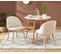 Lot De 2 Chaises Koki Velours Beige Sable Design Coquillage