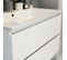 Meuble Sous-vasque 80 Cm Alma - 2 Tiroirs Blanc Brillant