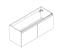 Meuble Sous-vasque 120 Cm  2 Portes Pesaro Blanc Alpin Brillant