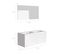 Meuble De Salle De Bain Nordik Blanc Ultra Mat 120 Cm + Plan Vasque Style + Miroir Deko 120x60 Cm