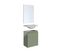 Ensemble Meuble Lave-mains Avec Miroir Porto Pack - Vert De Gris - L40 X H51 X P25 Cm