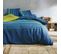 Housse De Couette Coton Jaspe  Bleu  - 200 X 200