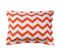 Taie D'oreiller Coton Chevron  Orange/blanc  - 85 X 185